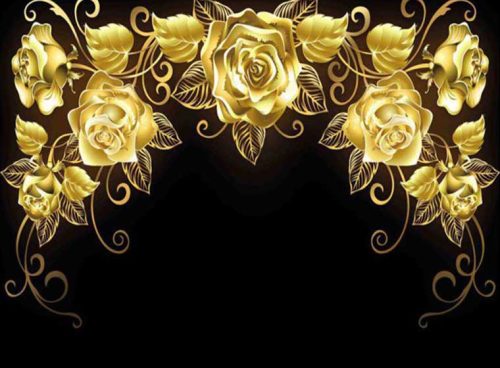 پوستر دیواری مشکی و طلایی 3DF-281 9 پوستر دیواری مشکی و طلایی 3DF-281