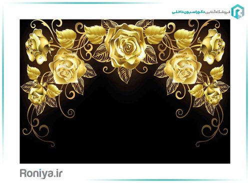 پوستر دیواری مشکی و طلایی 3DF-281 8 پوستر دیواری مشکی و طلایی 3DF-281