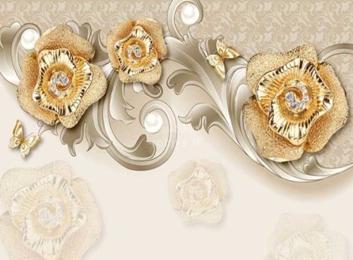 پوستر سه بعدی گل کد 3df-227 3 پوستر سه بعدی گل کد 3df-227