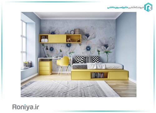 پوستر سه بعدی اتاق خواب 3DF-250 5 پوستر دیواری طرح گل