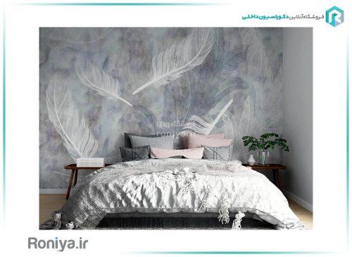 پوستر سه بعدی اتاق خواب طوسی AB-65