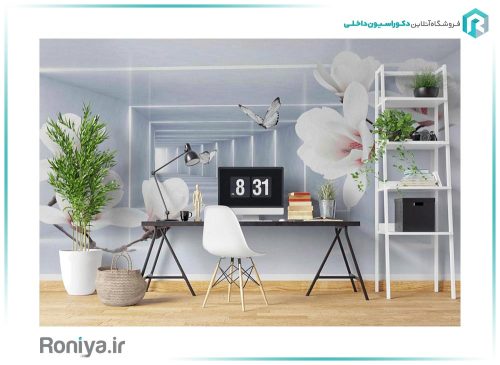 پوستر سه بعدی گل سفید 3DF-307 8 پوستر سه بعدی گل سفید 3DF-307