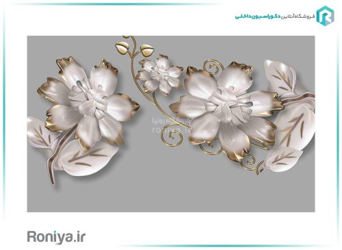 پوستر سه بعدی گل طوسی 3DF-270 6 پوستر سه بعدی گل طوسی 3DF-270