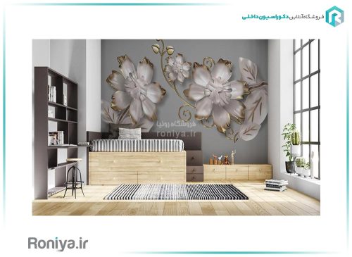 پوستر سه بعدی گل طوسی 3DF-270 2 پوستر سه بعدی گل طوسی 3DF-270