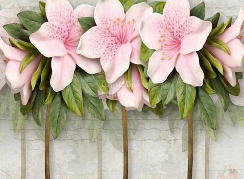 پوستر گل صورتی برجسته 3DF-248 4 پوستر گل صورتی برجسته 3DF-248