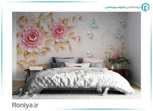 پوستر گل صورتی 3DF-322 2 پوستر گل صورتی 3DF-322