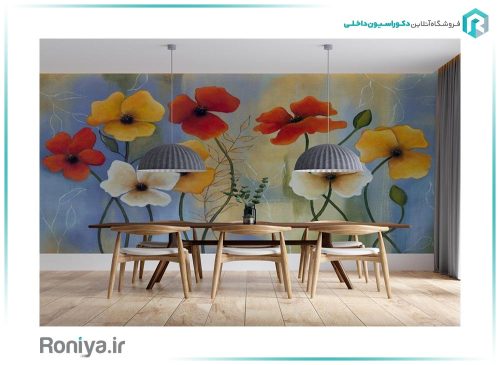 پوستر گل های رنگی 3DF-311 5 پوستر گل های رنگی 3DF-311