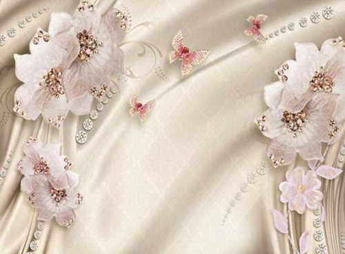 پوستر گل و پروانه سه بعدی 3DF-286 5 پوستر گل و پروانه سه بعدی 3DF-286