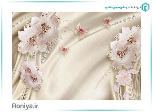 پوستر گل و پروانه سه بعدی 3DF-286 4 پوستر گل و پروانه سه بعدی 3DF-286