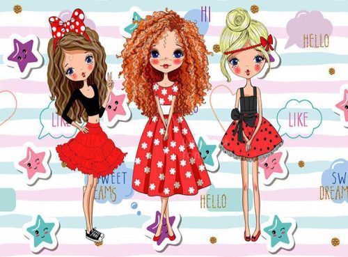 پوستر دیواری کودک طرح دختران زیبا کد CN-100 2 پوستر دیواری کودک طرح دختران زیبا کد CN-100