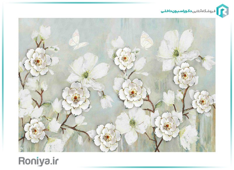 کاغذ دیواری 3 بعدی گل 3DF-435 3 کاغذ دیواری 3 بعدی گل 3DF-435