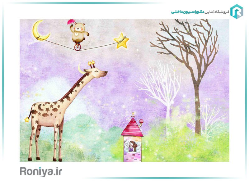 کاغذ دیواری سه بعدی اتاق کودک دختر CN-0138