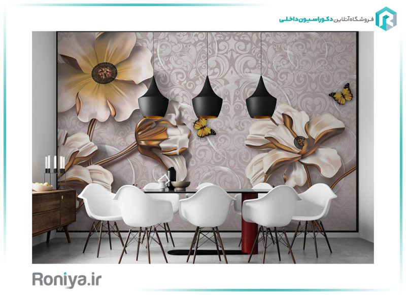 کاغذ دیواری سه بعدی جدید پذیرایی 3DF-393