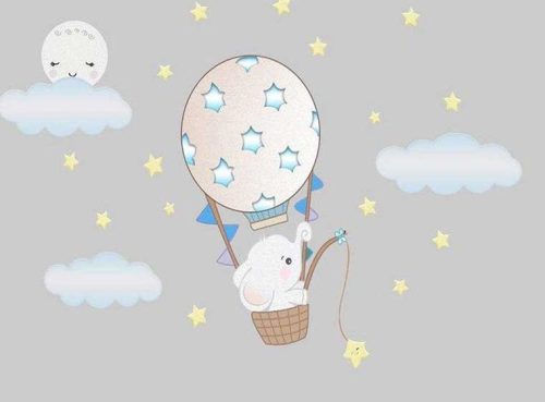 کاغذ دیواری سه بعدی ماه و ستاره اتاق کودک CN-0164 2 کاغذ دیواری سه بعدی ماه و ستاره اتاق کودک CN-0164