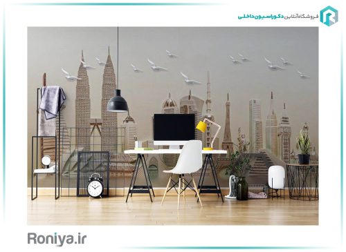 کاغذ دیواری سه بعدی منظره شهر 3DF-405
