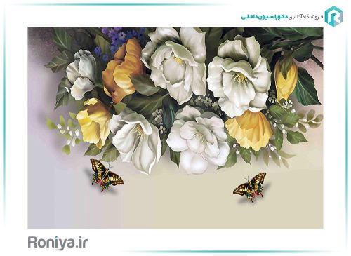 کاغذ دیواری سه بعدی گل 3DF-373