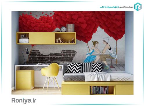 کاغذ دیواری عاشقانه برای اتاق خواب CN-0135 3 کاغذ دیواری عاشقانه برای اتاق خواب CN-0135