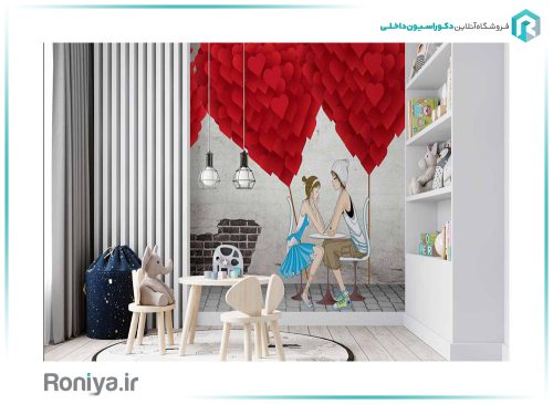 کاغذ دیواری عاشقانه برای اتاق خواب CN-0135 2 کاغذ دیواری عاشقانه برای اتاق خواب CN-0135