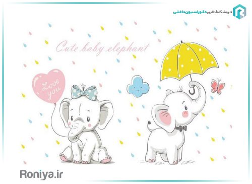 کاغذ دیواری فیل برای اتاق کودک CN-0152 2 کاغذ دیواری فیل برای اتاق کودک CN-0152