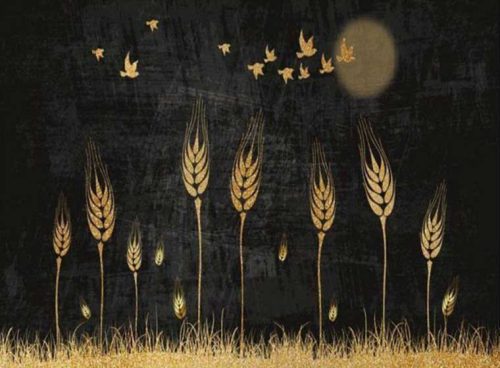 کاغذ دیواری پوستری مشکی طلایی RT-179 4 کاغذ دیواری پوستری مشکی طلایی RT-179