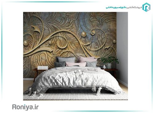 کاغذ دیواری پوستری پذیرایی طلایی LX-75 2 کاغذ دیواری پوستری پذیرایی طلایی LX-75