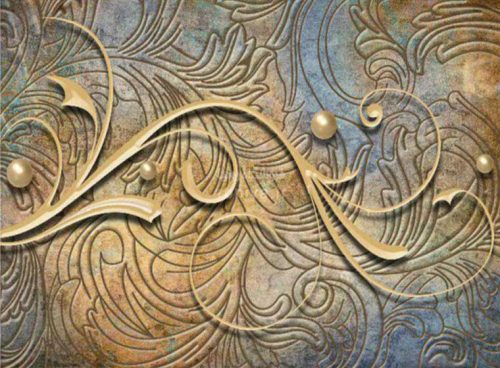 کاغذ دیواری پوستری پذیرایی طلایی LX-75 6 کاغذ دیواری پوستری پذیرایی طلایی LX-75