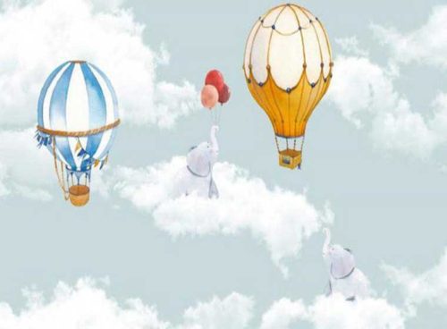 کاغذ پوستری طرح فیل برای اتاق بچه CN-0156 3 کاغذ پوستری طرح فیل برای اتاق بچه CN-0156