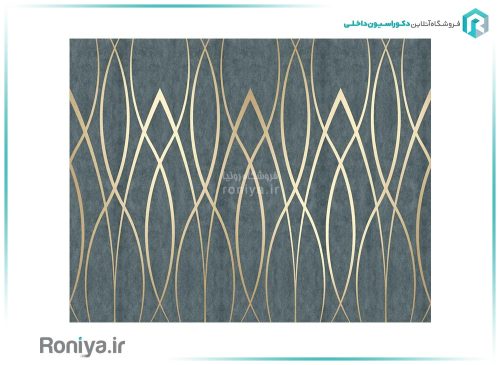 کاغذ دیواری سرمه ای طلایی کد 4219 7 کاغذ دیواری سرمه ای طلایی کد 4219