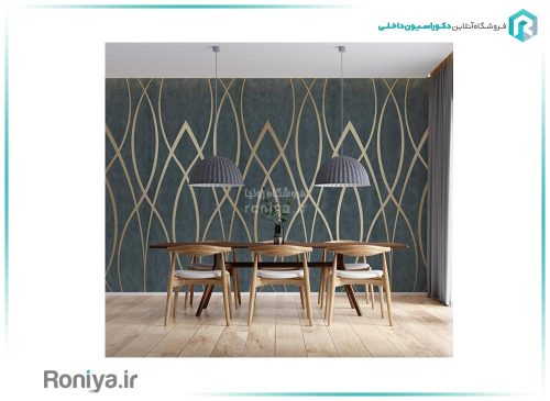 کاغذ دیواری سرمه ای طلایی کد 4219 3 کاغذ دیواری سرمه ای طلایی کد 4219