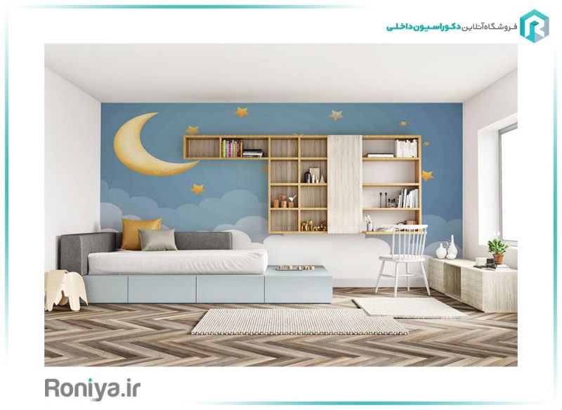 کاغذ دیواری پوستری ماه و ستاره CN-0115