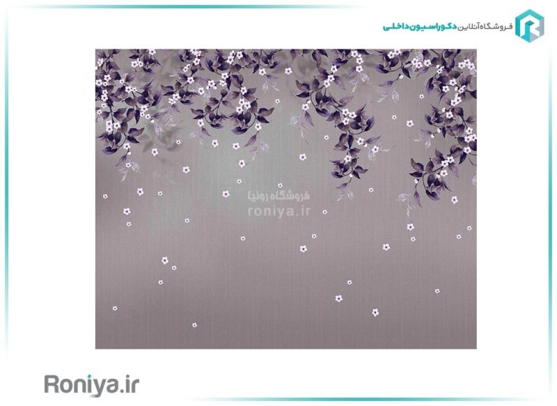 کاغذ دیواری پوستری اتاق خواب 3DF-257 5 پوستر دیواری طرح شکوفه بهار