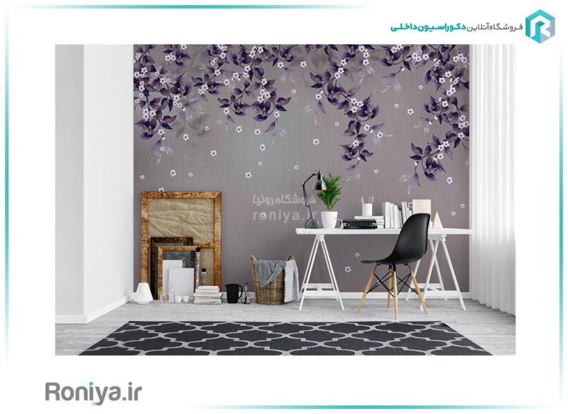 کاغذ دیواری پوستری اتاق خواب 3DF-257 3 پوستر دیواری طرح شکوفه برای محل کار