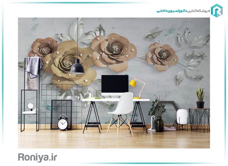 گل برجسته کاغذ دیواری سه بعدی 3DF-414 2 گل برجسته کاغذ دیواری سه بعدی 3DF-414