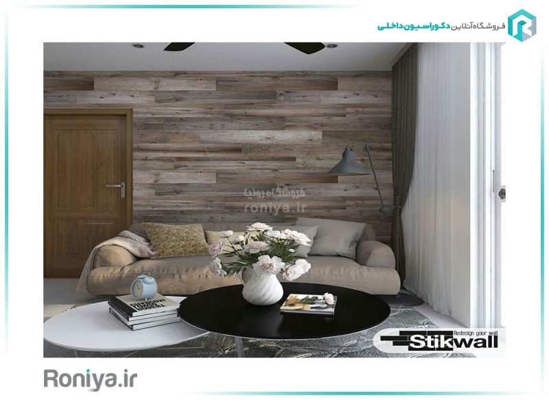 دیوارپوش دکوراتیو بتن پلیمری طرح چوب HM-25