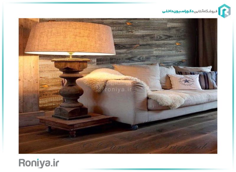 دیوارپوش دکوراتیو بتن پلیمری طرح چوب خاکستری WD-06