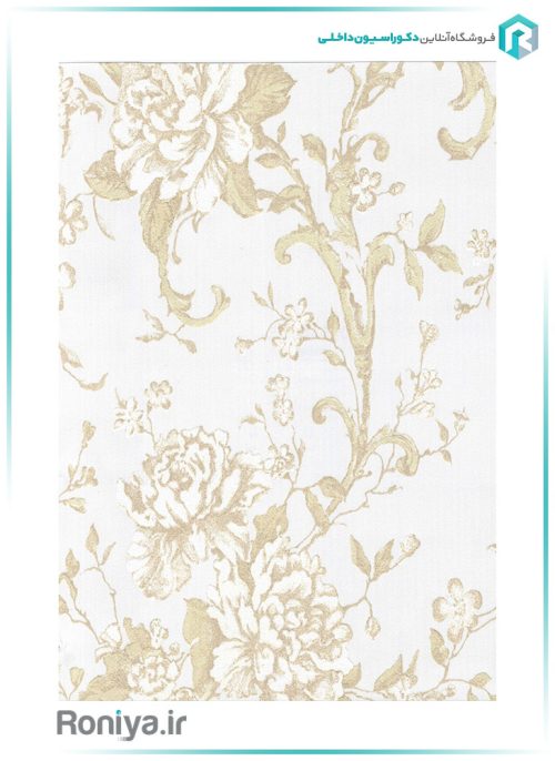 کاغذ دیواری طرح گل رز رنگ روشن کد 1021