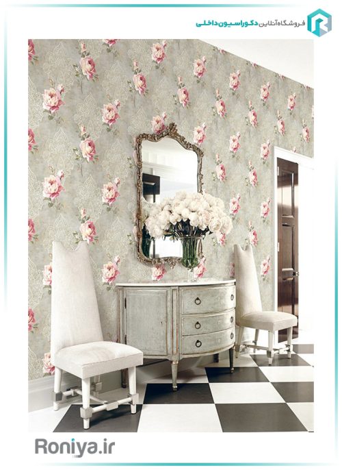 کاغذ دیواری آمریکایی داماسک گلدار کد WA0013 2 کاغذ دیواری آمریکایی داماسک گلدار کد WA0013