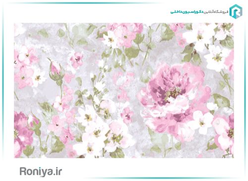 کاغذ دیواری گل های رنگارنگ کد WF10123 4 کاغذ دیواری گل های رنگارنگ