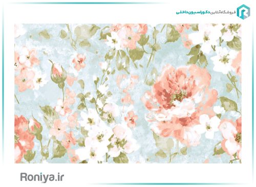 کاغذ دیواری گل های رنگارنگ کد WF10123 5 کاغذ دیواری گل های رنگارنگ