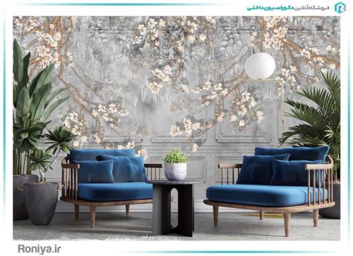 پوستر دیواری شکوفه های مدرن کد 3DF-114 2 پوستر دیواری شکوفه های مدرن کد 3DF-114