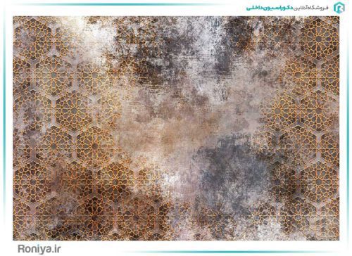 پوستر دیواری سه بعدی مدرن طلایی کد 3DF-079 2 پوستر دیواری سه بعدی مدرن طلایی کد 3DF-079