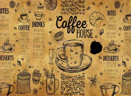 پوستر دیواری هنری کافی شاپ کد 3D-048 4 پوستر دیواری هنری کافی شاپ کد 3D-048