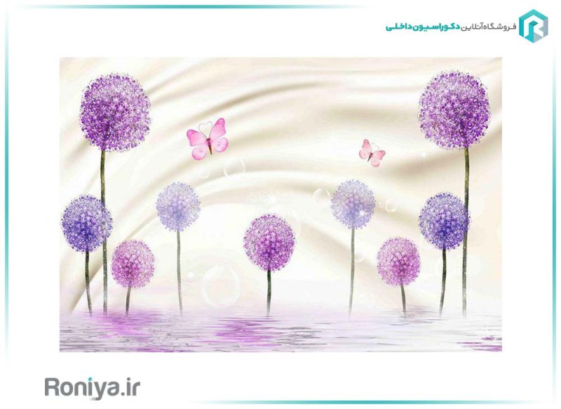 پوستر سه بعدی قاصدک بنفش 3DF-544 5 پوستر سه بعدی قاصدک بنفش 3DF-544