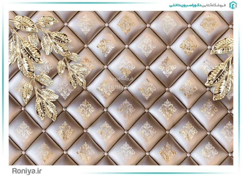 پوستردیواری لوکس طرح داماسک 3DF-568