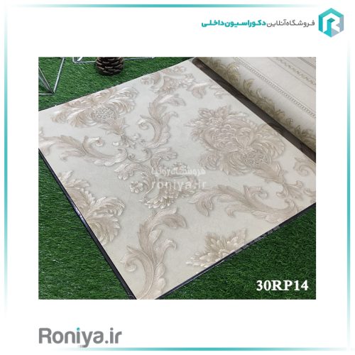 کاغذدیواری گل داماسک براقCode-30RP10 2 کاغذدیواری گل داماسک براقCode-30RP10