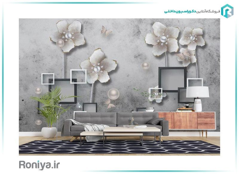 پوستر دیواری گل سه بعدی 3DF-561 2 پوستر دیواری گل سه بعدی 3DF-561
