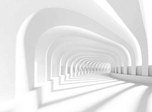 پوستر دیواری سه بعدی راهروی بی انتهای سفید کد 3D-029 2 پوستر دیواری سه بعدی راهروی بی انتهای سفید کد 3D-029