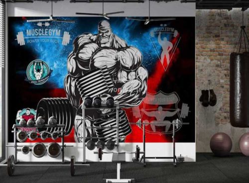 پوستر دیواری سه بعدی بدنسازی کد SP-005 4 پوستر دیواری سه بعدی بدنسازی کد SP-005