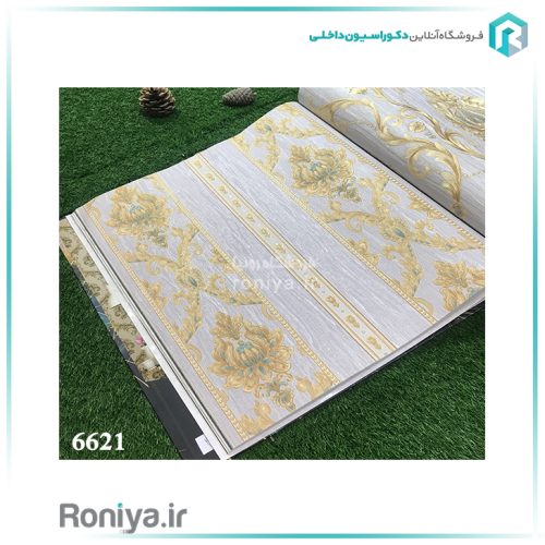 کاغذ دیواری راه راه کلاسیک برجسته کد 6626 4 کاغذ دیواری راه راه کلاسیک برجسته