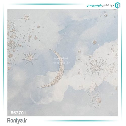 کاغذ دیواری طرح ستاره و ماه کد 667701